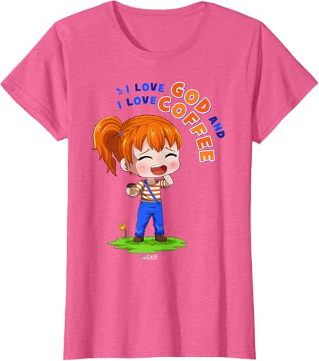 God and Coffee | Chibi T-Shrit God and Coffee | Chibi T-Shirt